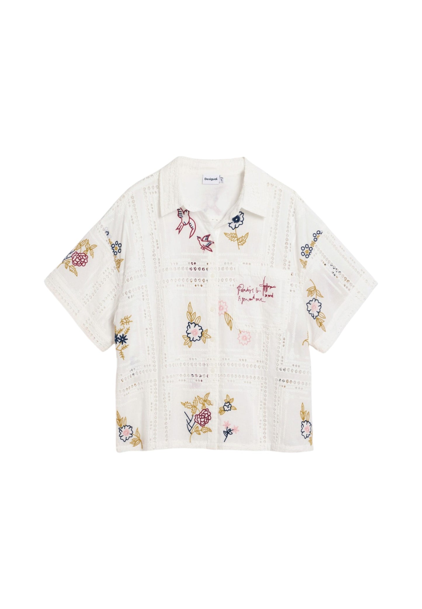 Camicia Manica Corta Donna Desigual Regular Fit Traforata Martin 26SWCW30