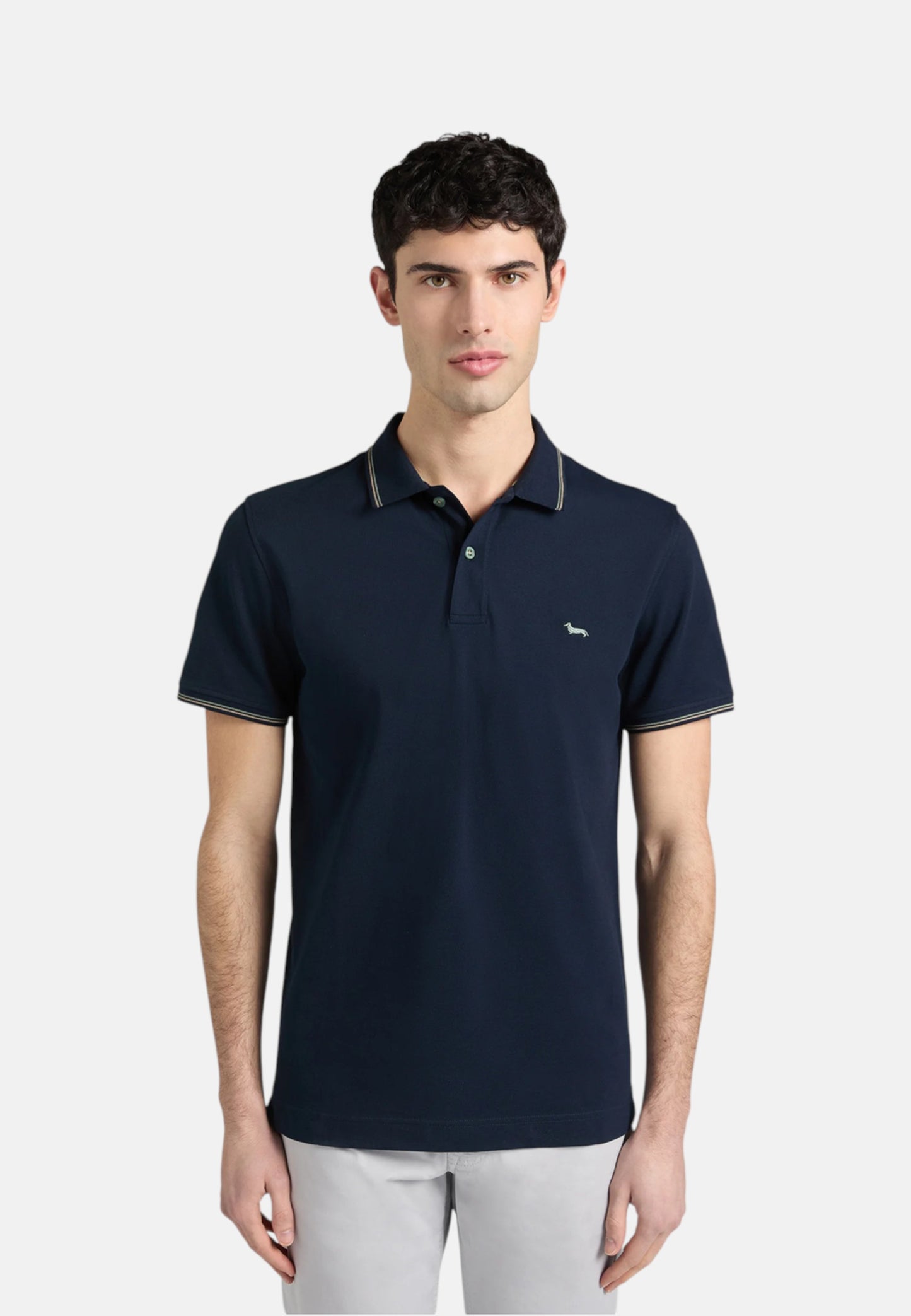 Polo Manica Corta Uomo Harmont & Blaine Con Orli E Righini A Contrasto  LNQ032020862