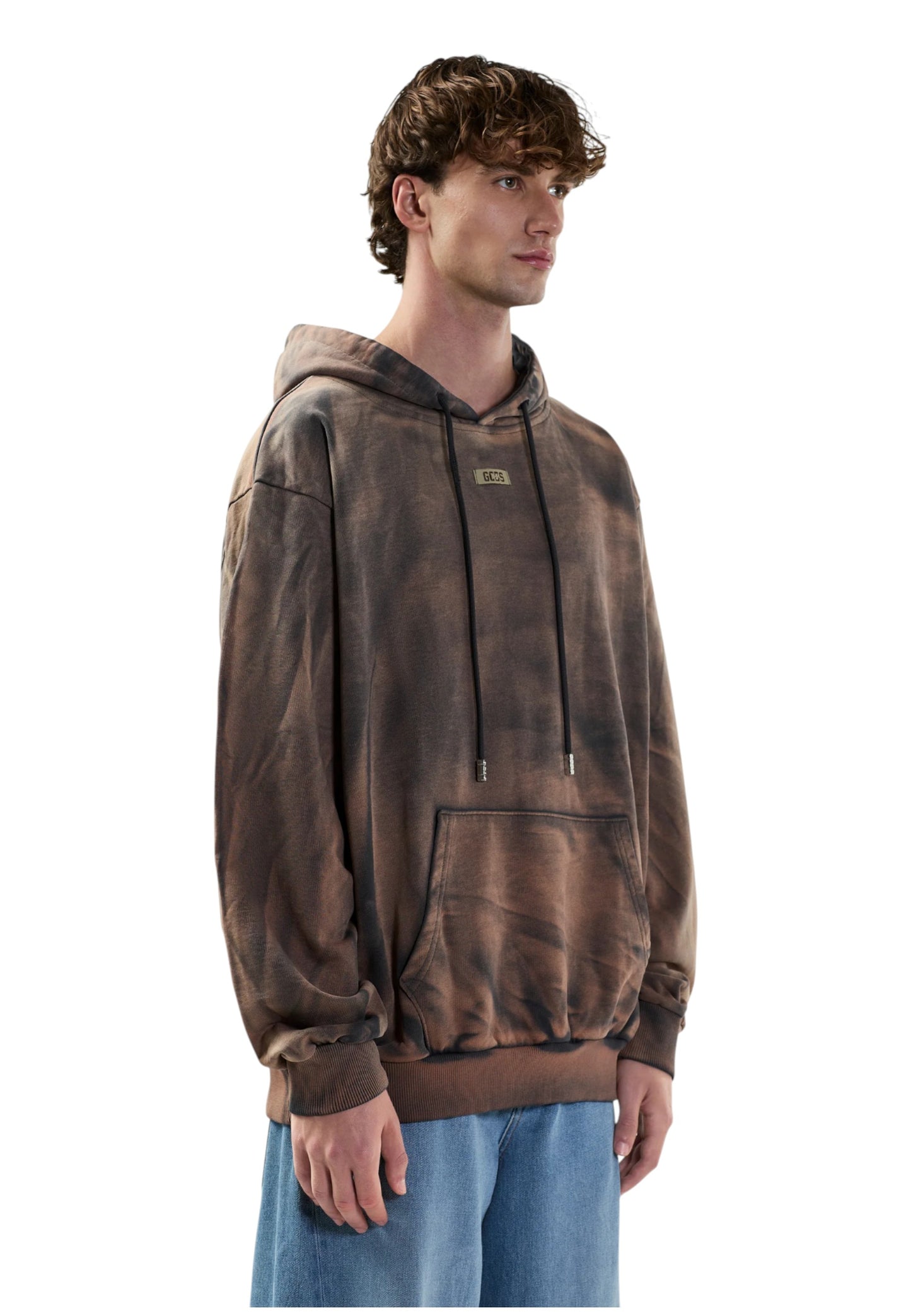 Felpa Con Cappuccio Uomo Gcds Patch Logo Solarized  B2CM1911JE7