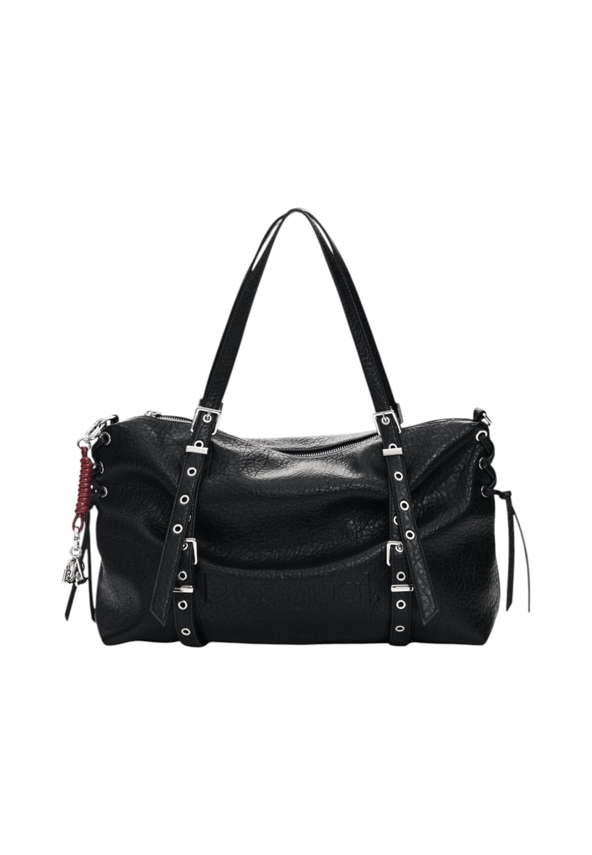 Borsa A Spalla Donna Desigual Shopper Grande, Effetto pelle Half Logo Lanuza Black 26WAXP06