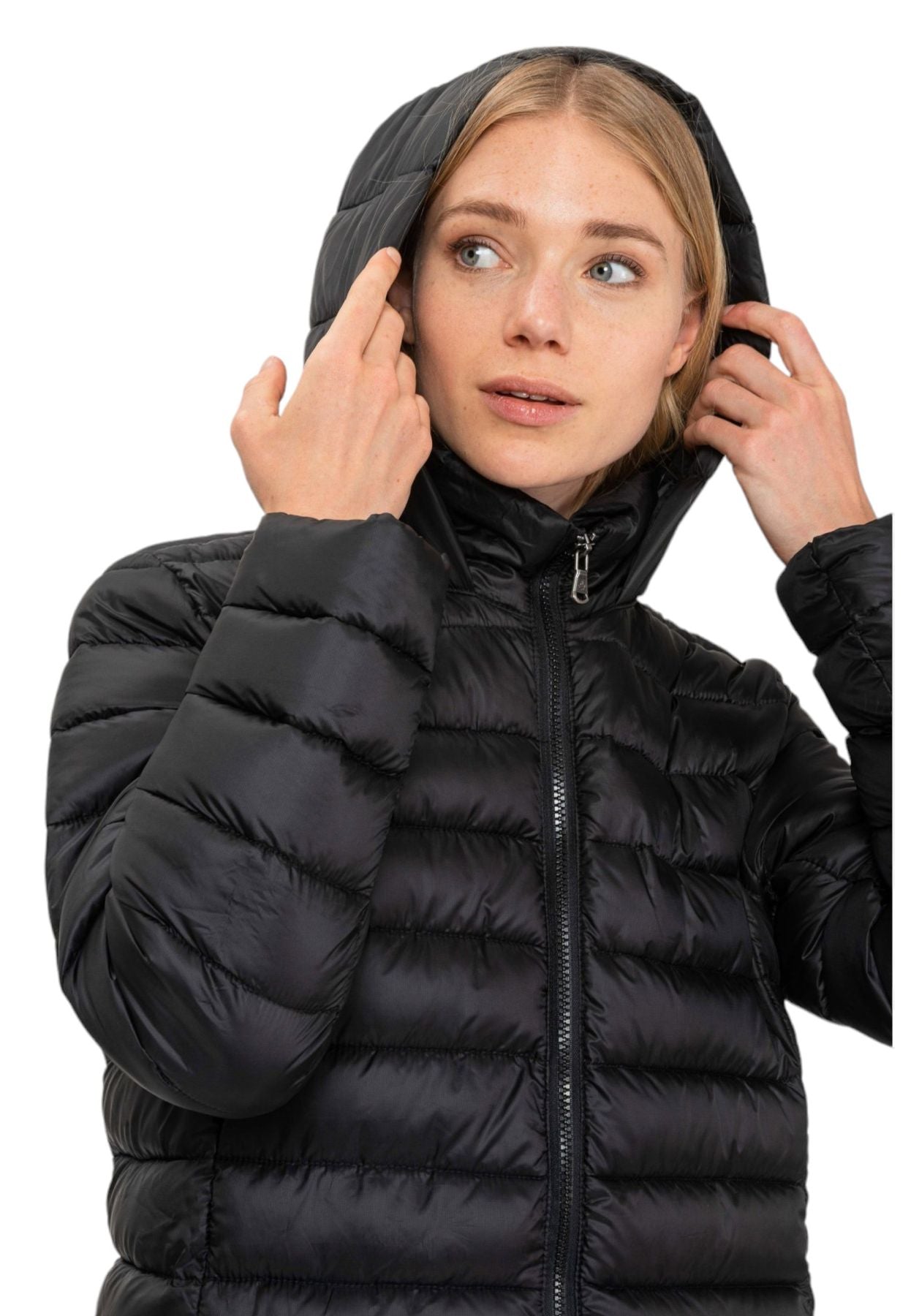 Piumino Lungo Donna Canadian Con Cappuccio Teslin Recycled CN.G220204WRE