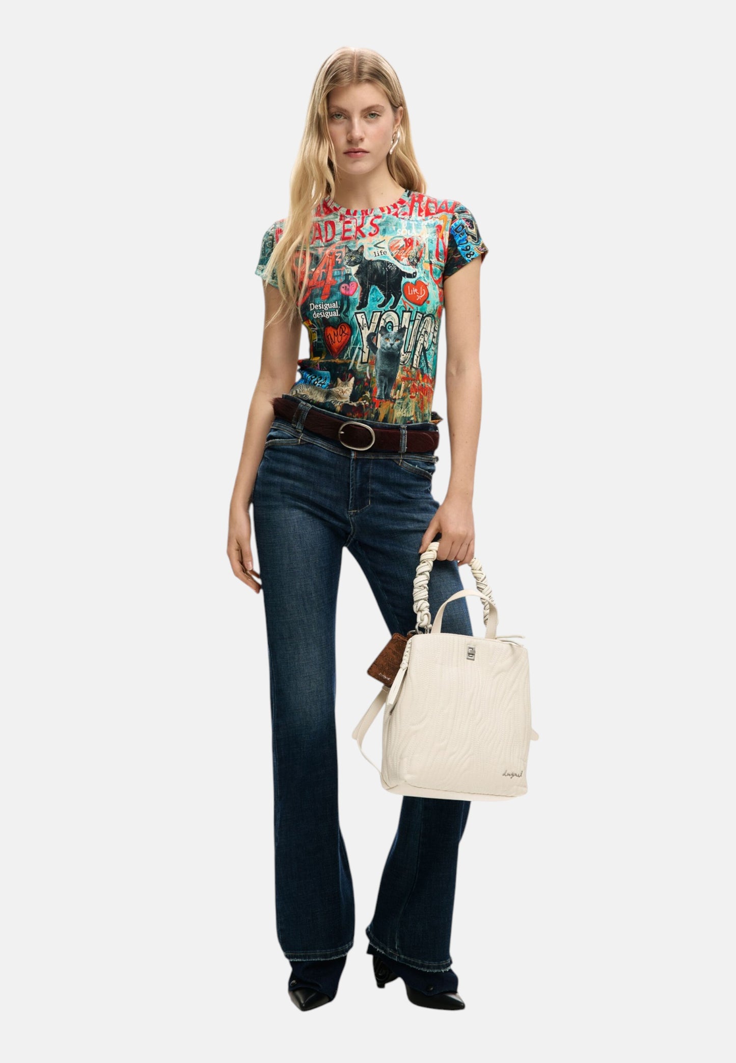 Zaino  Donna Desigual  Helium Sumy Mini Ecru 26SAKP41