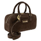 Borsa A Mano Donna Braccialini A Bauletto, Doppio con tracolla removibile e regolabile, Chiusura con zip, Due tasche interne, una con zip e una aperta, Finitura effetto camoscio, Dimensioni: 27.5 x 9.5 x 13 Cm Sara B19370PP