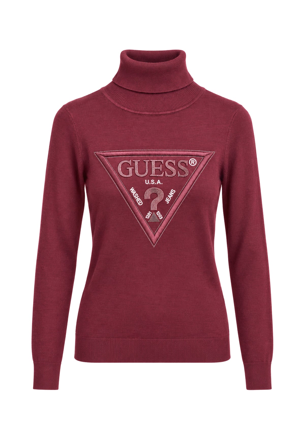 Maglione Collo Alto Donna Guess Logo triangolo Hallie W6BR54Z1455