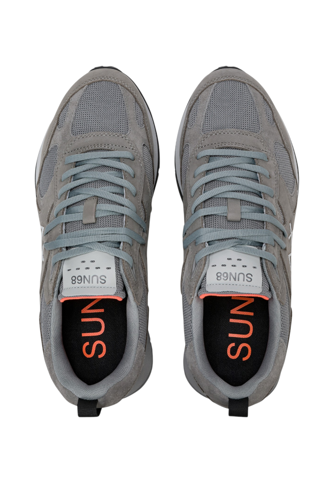 Sneakers Basse Uomo Sun68 Stile Running, Nubuck E Mesh, Maxi Logo Jaki 2.0 Nubuck Z46127