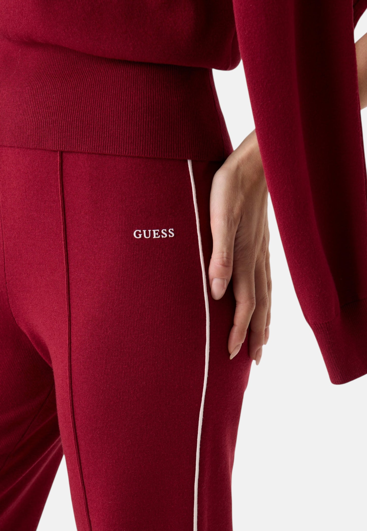 Pantaloni Tuta Donna Guess Flare Fit Laurene Pant Swtr V6RB14Z4642