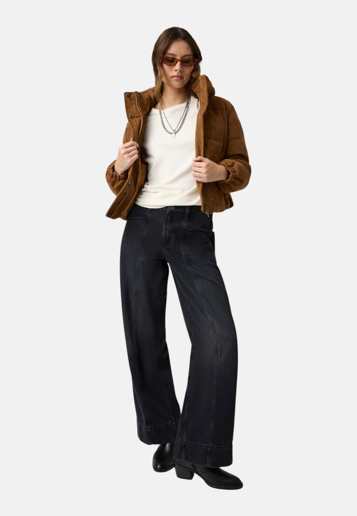 Piumino Corto Donna Guess Cropped, Imbottito, Con Cappuccio Gj W6BL26K5698