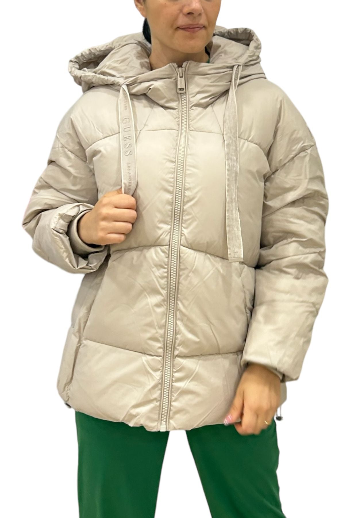 Piumino Corto Donna Guess Imbottito Con Cappuccio Letizia W3BL21WG0V0