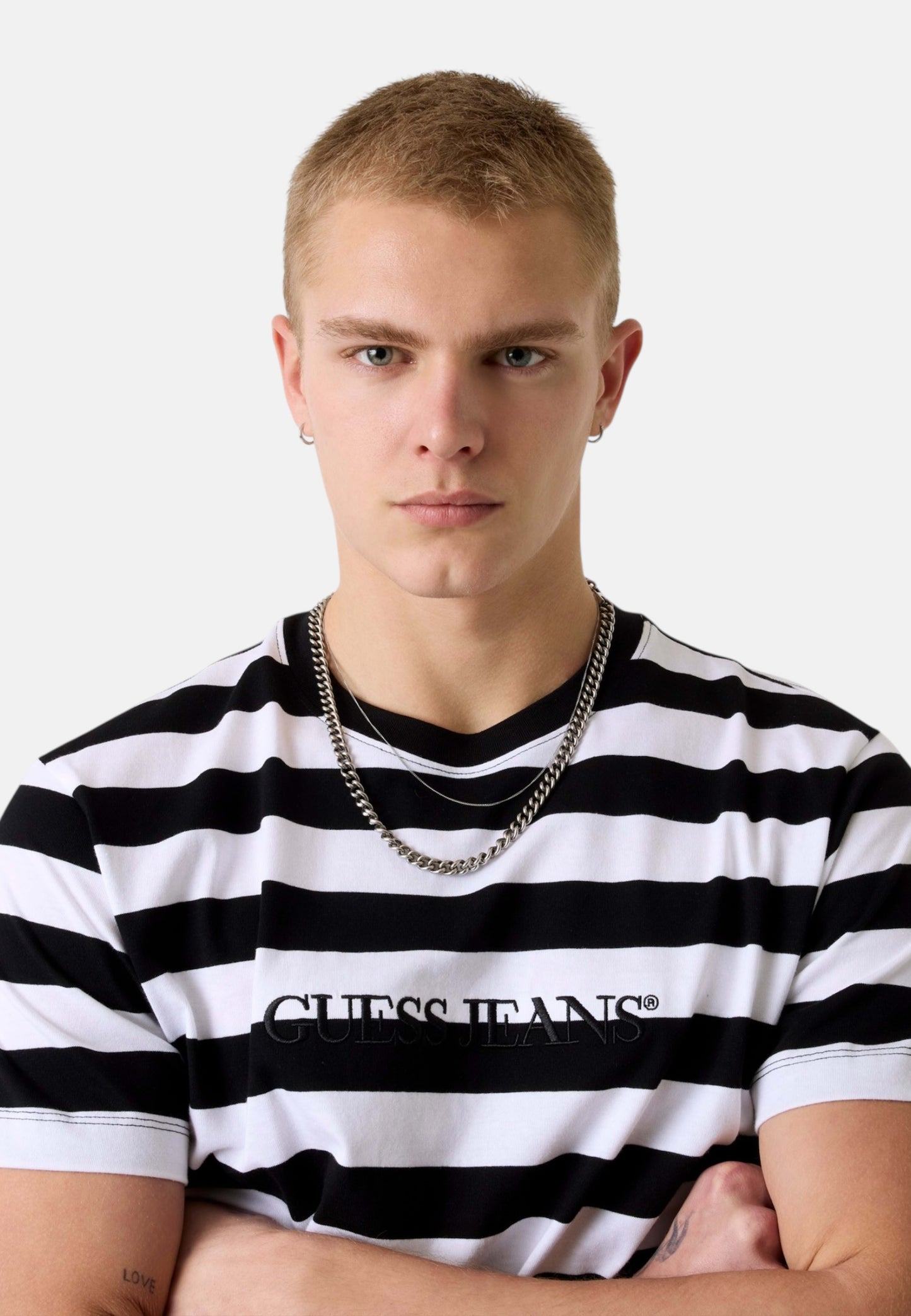 T-Shirt Manica Corta Uomo Guess  Gj Reg Striped M4YI84K9XF1