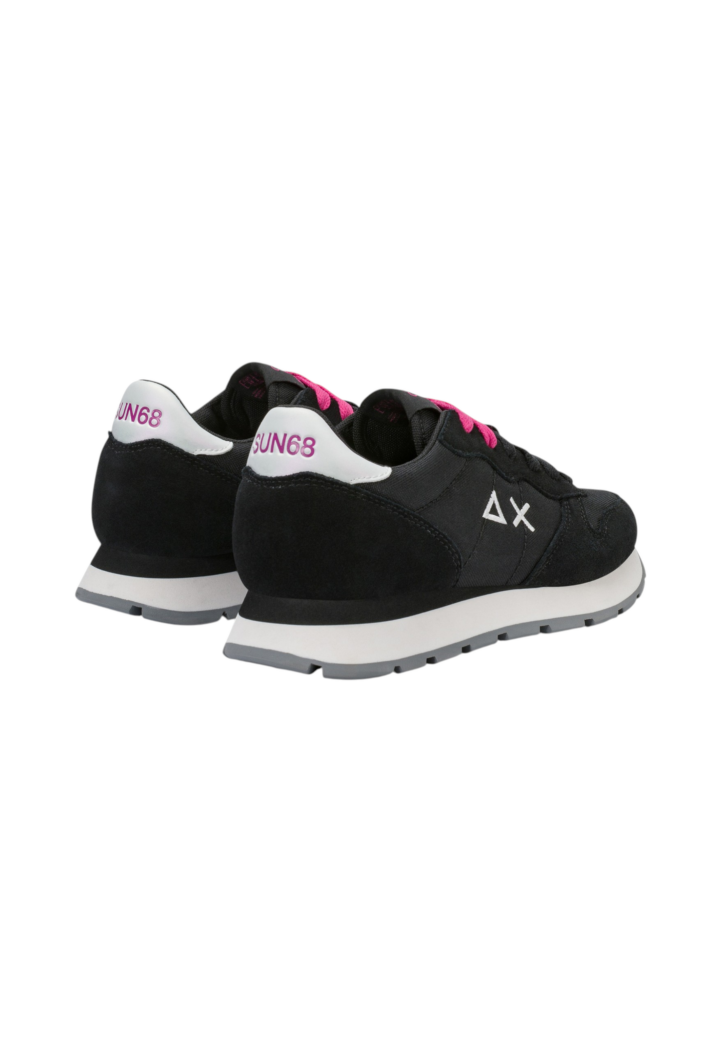 Sneakers Basse Donna Sun68 Stile Running, Nylon E Suede, Logo Ricamato Ally Solid Z46201