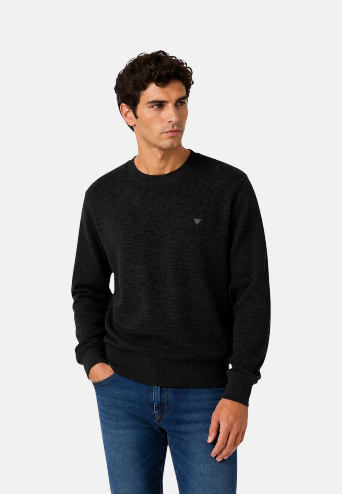 Felpa A Girocollo Uomo Guess  Textured M6YQ24K4245