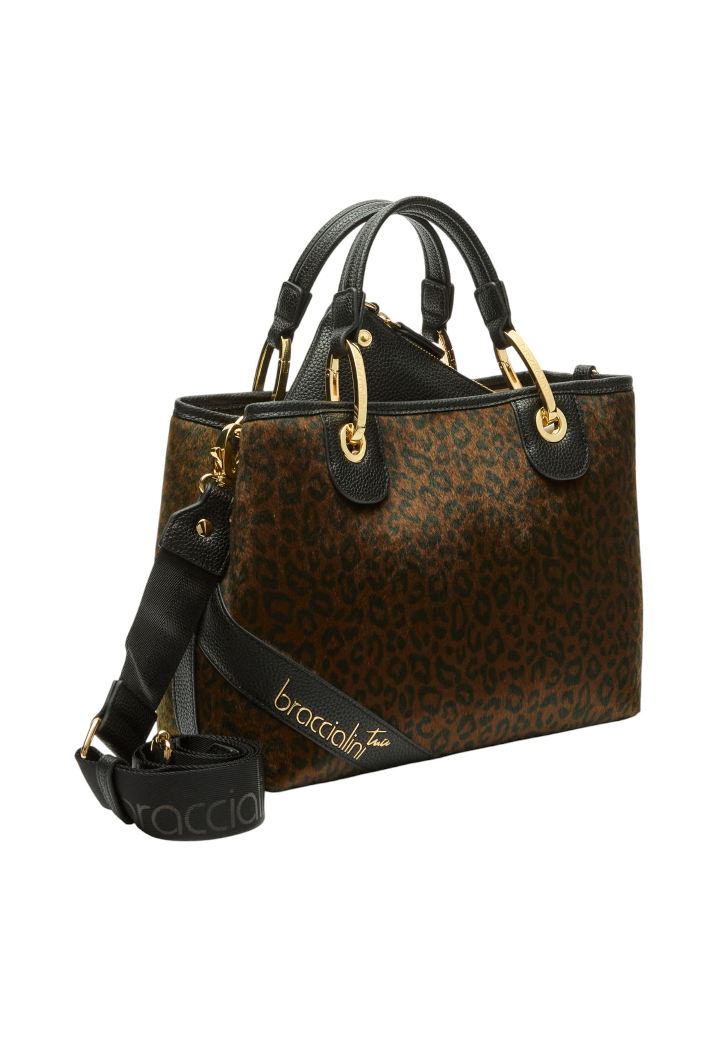 Borsa A Mano Donna Braccialini Leopard Beth Animalier B18571YY
