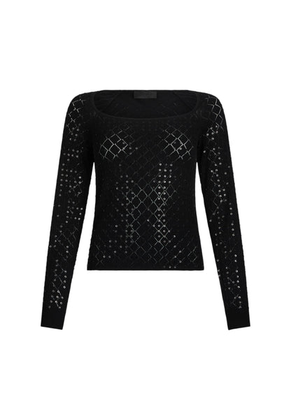 Maglia  Donna Liu Jo Con Paillettes  CF5027MS18F