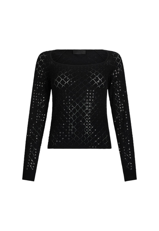 Maglia  Donna Liu Jo Con Paillettes  CF5027MS18F