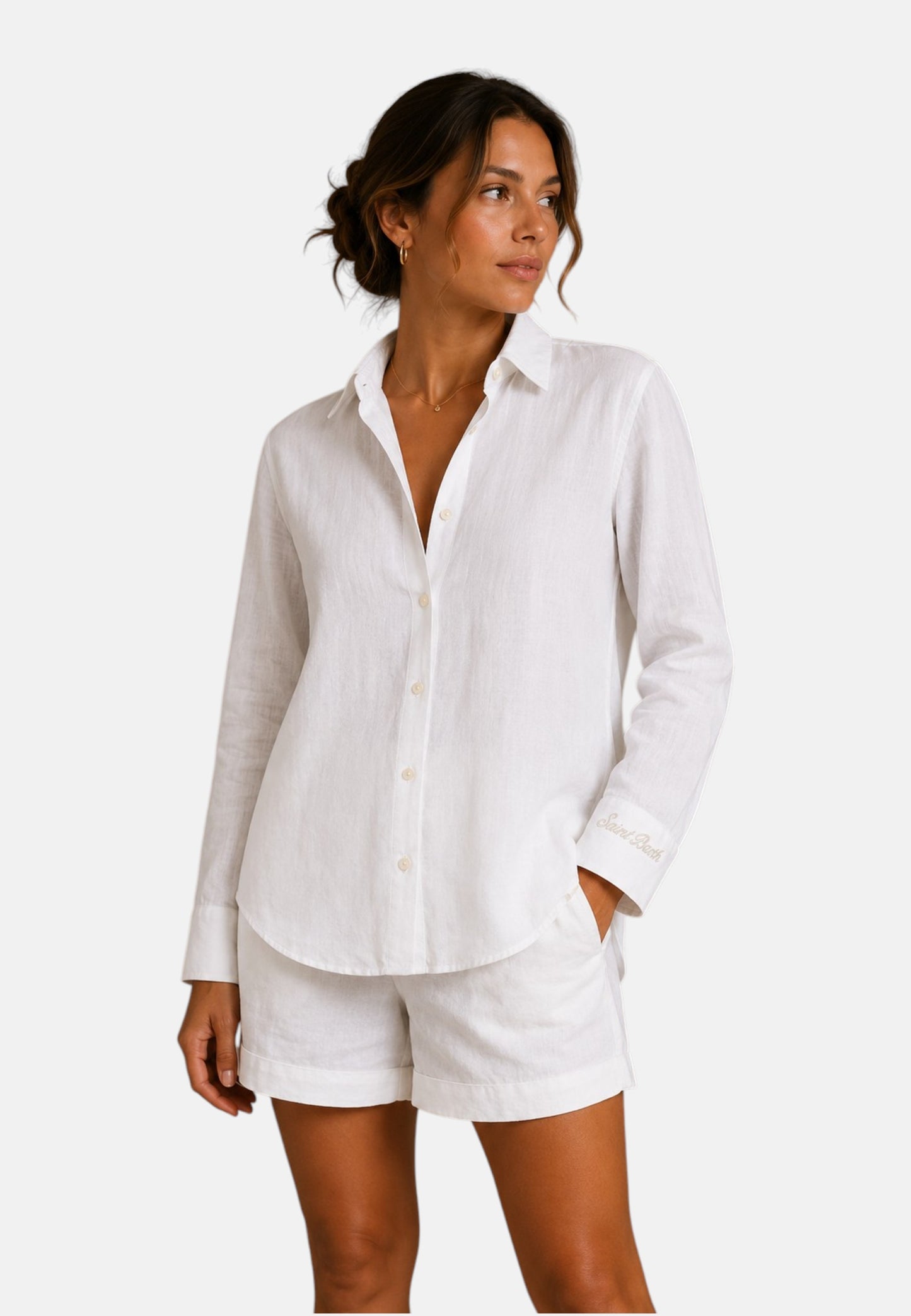 Camicia Manica lunga Donna Mc2 Saint Barth Beads St Barth Meredith MDH001