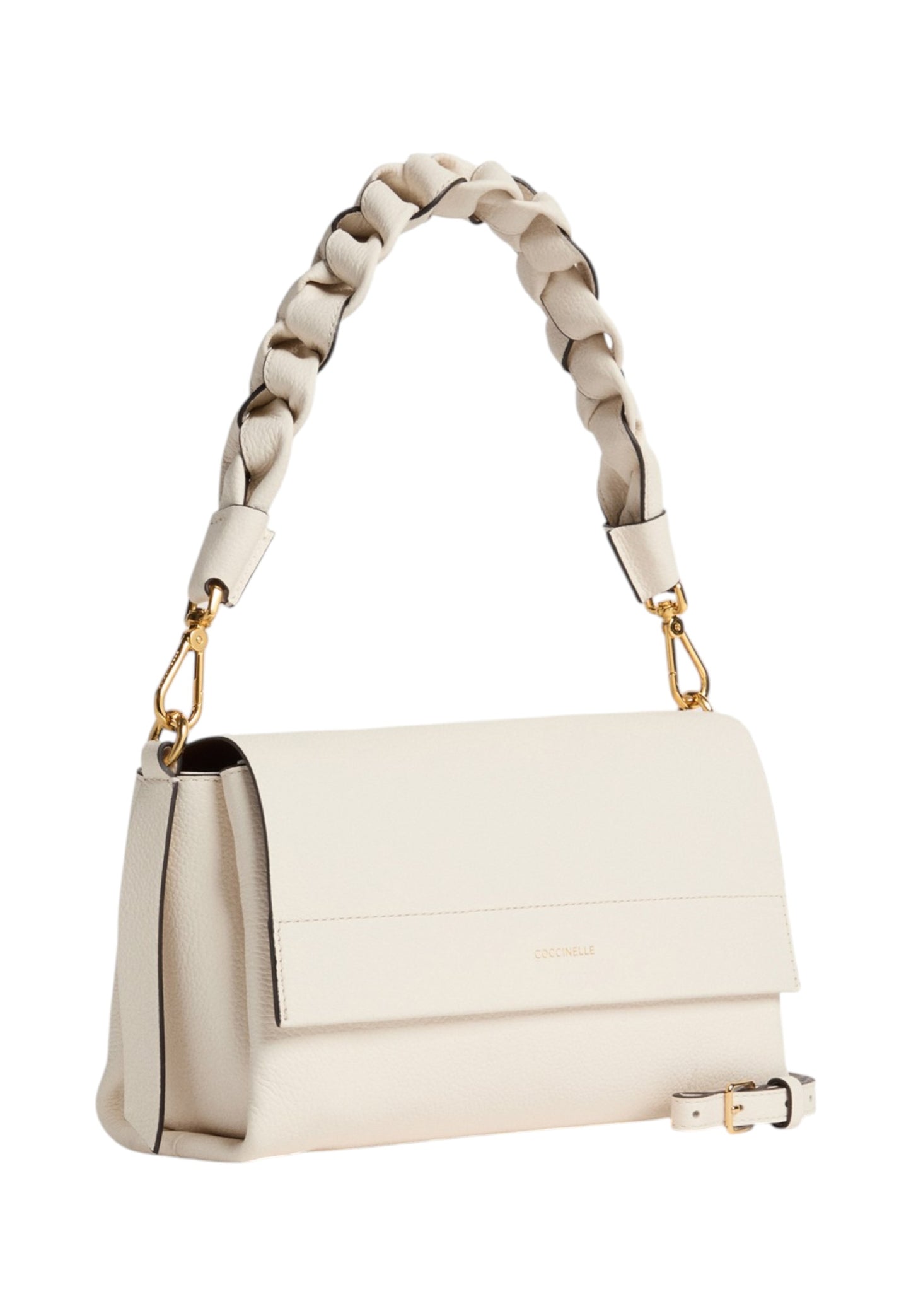 Borsa A Spalla Donna Coccinelle In Pelle Martellata Doppia Boheme Small E1M50120101