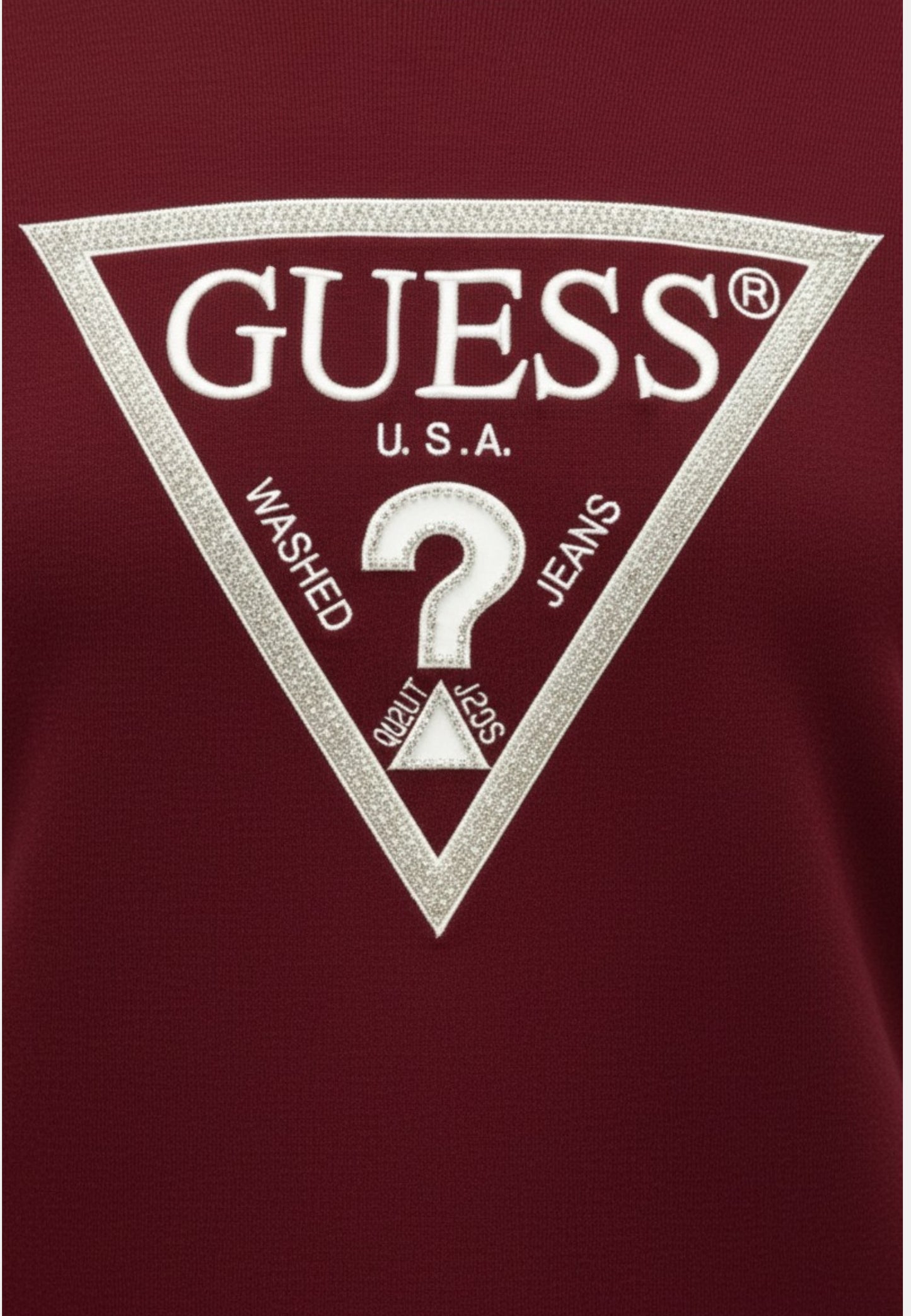Maglia A Girocollo Donna Guess  Sasha Triangle Logo W6RR49Z2NQ2