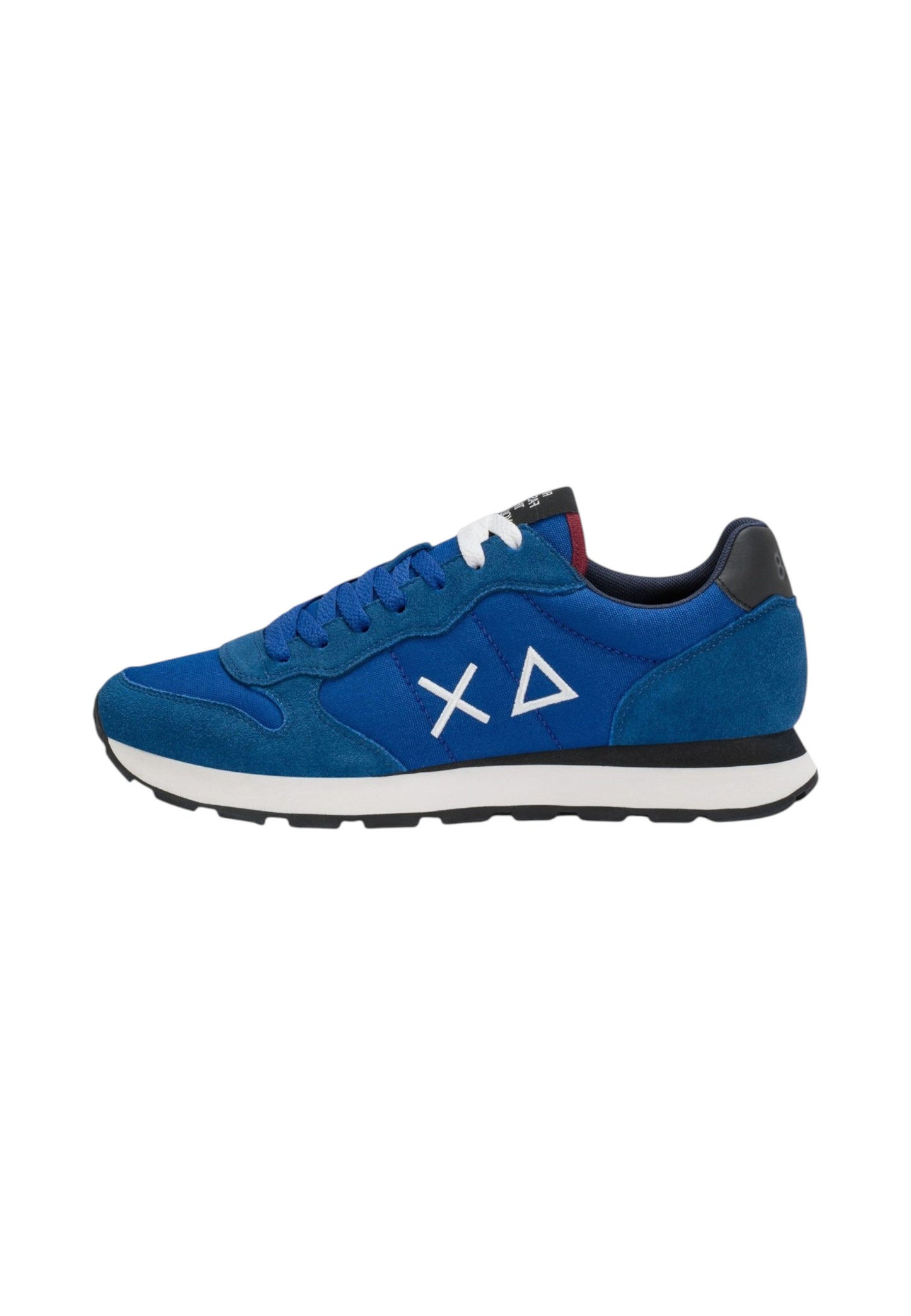 Sneakers Basse Uomo Sun68 Stile Running, Logo Ricamato, Nylon E Suede Tom Solid Z46101
