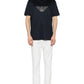 T-Shirt Manica Corta Uomo Emporio Armani Con Logo Ricamato In Rilievo Aquila 3D1TD41JUVZ
