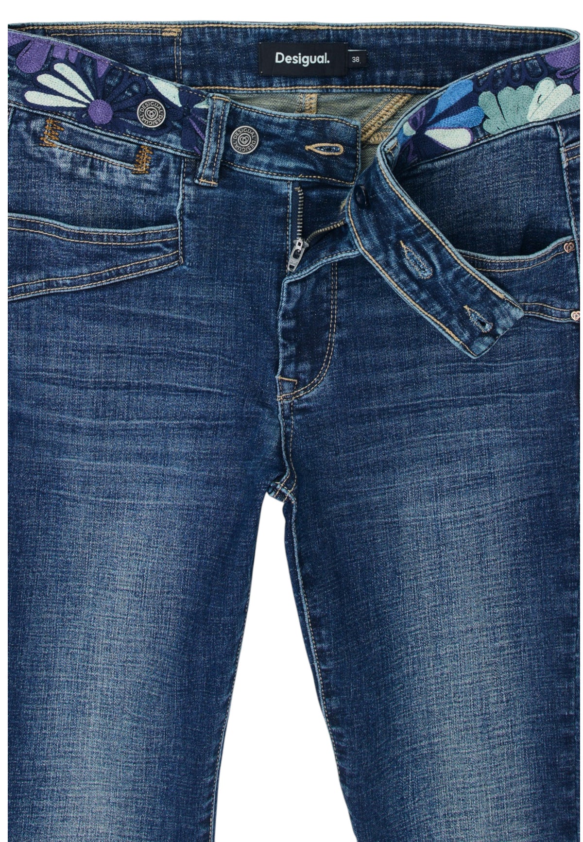 Jeans  Donna Desigual  Denim Hipbelt 26WWDD21