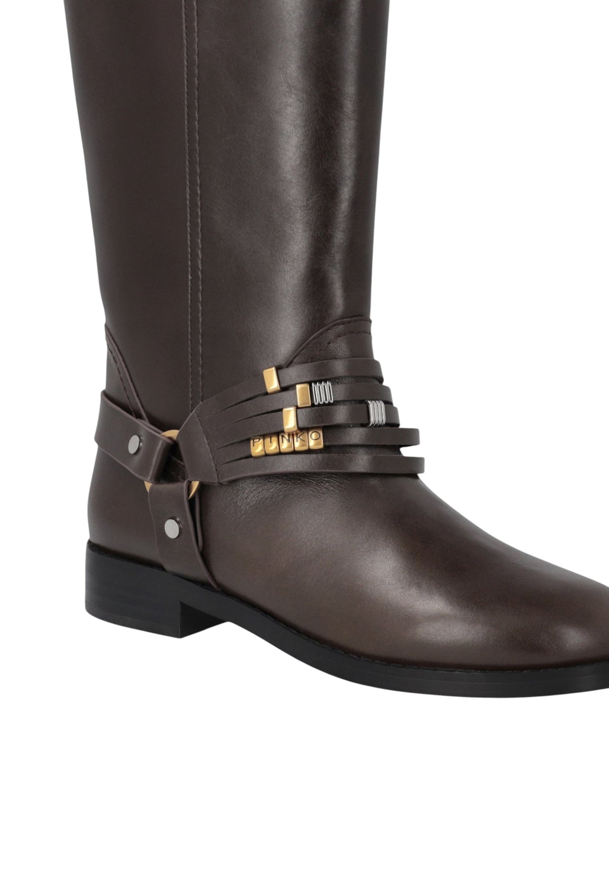 Stivali  Donna Pinko Con Cinturino E Fibbia, Fondo Carrarmato Cheval 01 SD0583P001