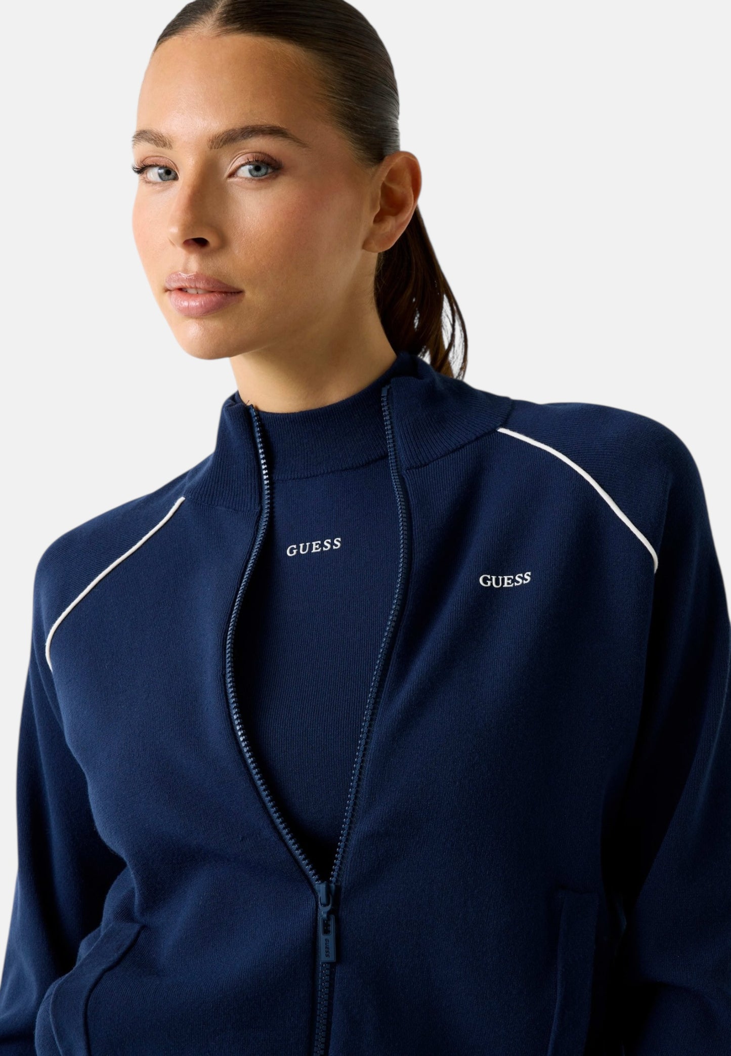 Felpa Con Zip Donna Guess  Laurene V6RQ11Z4642