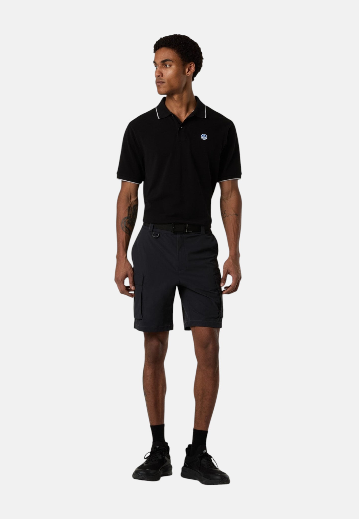 Polo Manica Corta Uomo North Sails Con Collo A Contrasto Rigato  692464
