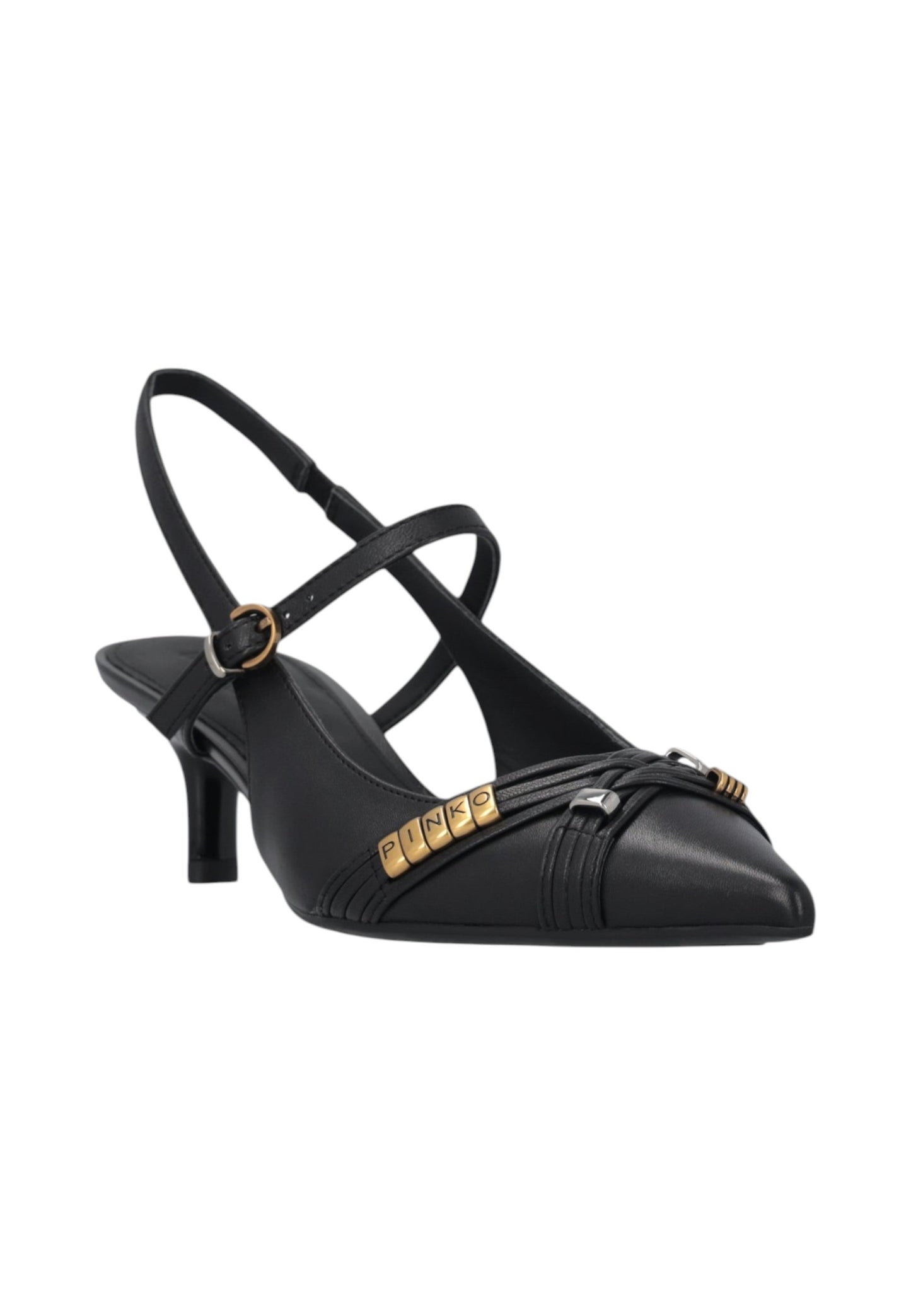 Sling Back  Donna Pinko In Nappa Con Cinturini E Applicazioni Gioiello Gloria 18 SD0489P003