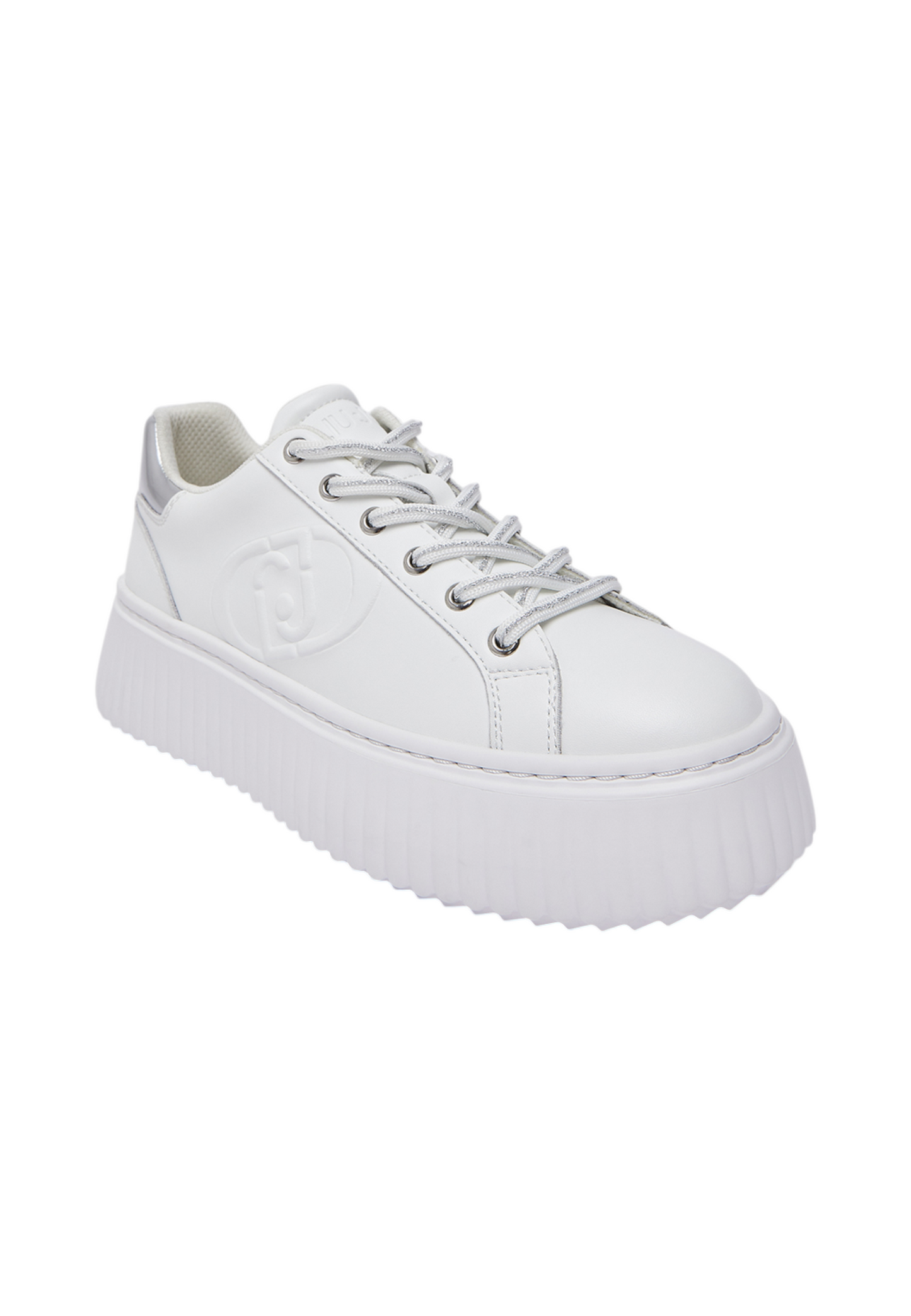 Sneakers Basse Donna Liu Jo In Pelle Con Platform E Logo In Rilievo Elodie 01 BF6059P0102