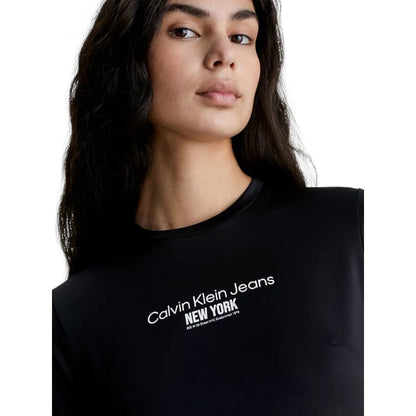 T-Shirt Manica Corta Donna Calvin klein Jeans Crop Underwire Seaming Bustier J20J221483