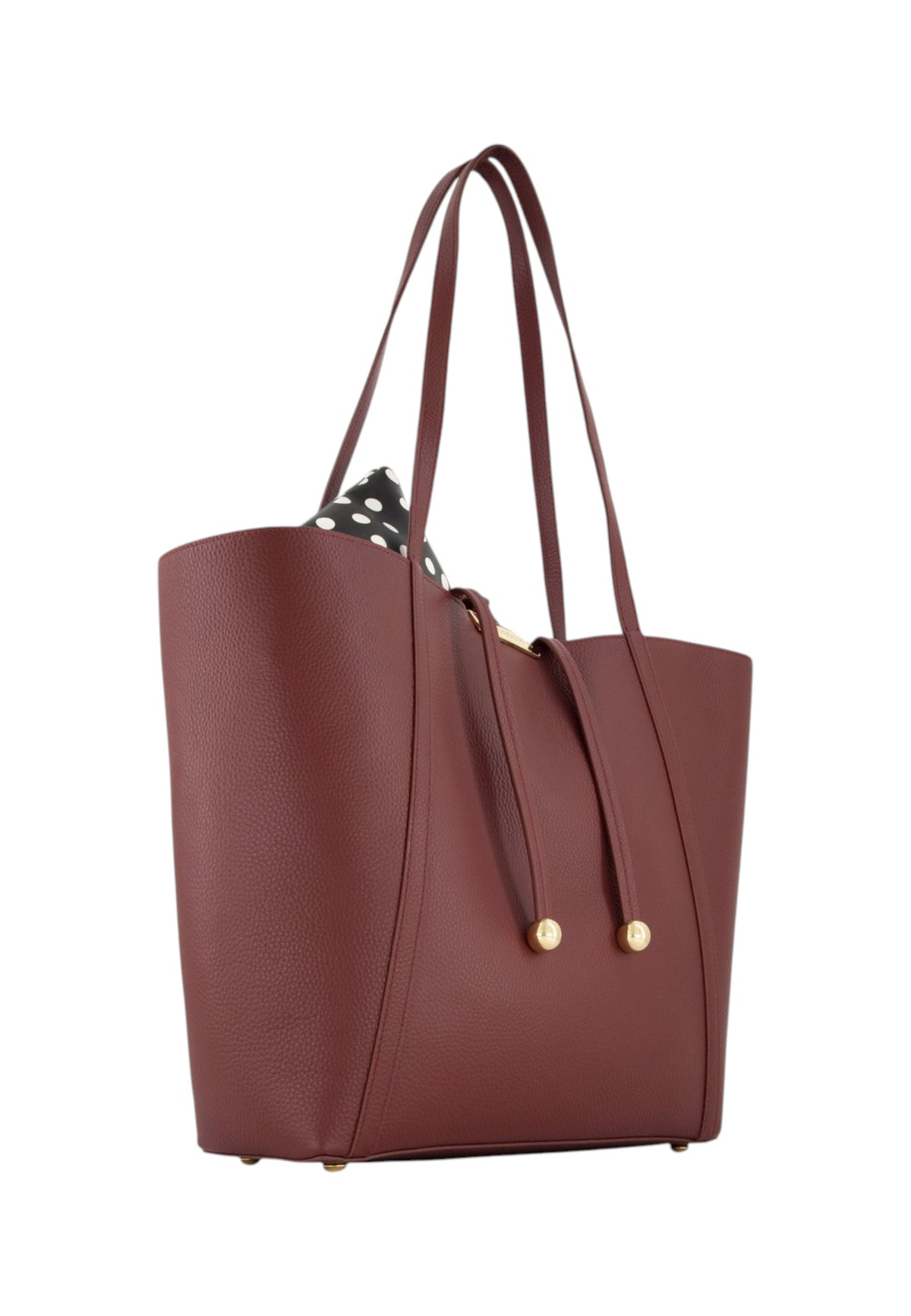 Borsa A Spalla Donna Braccialini Reversibile, Manico doppio, Chiusura con coulisse, Design reversibile con interno a pois, Dimensioni: 45 x 11 x 30 Cm Double B19323PP