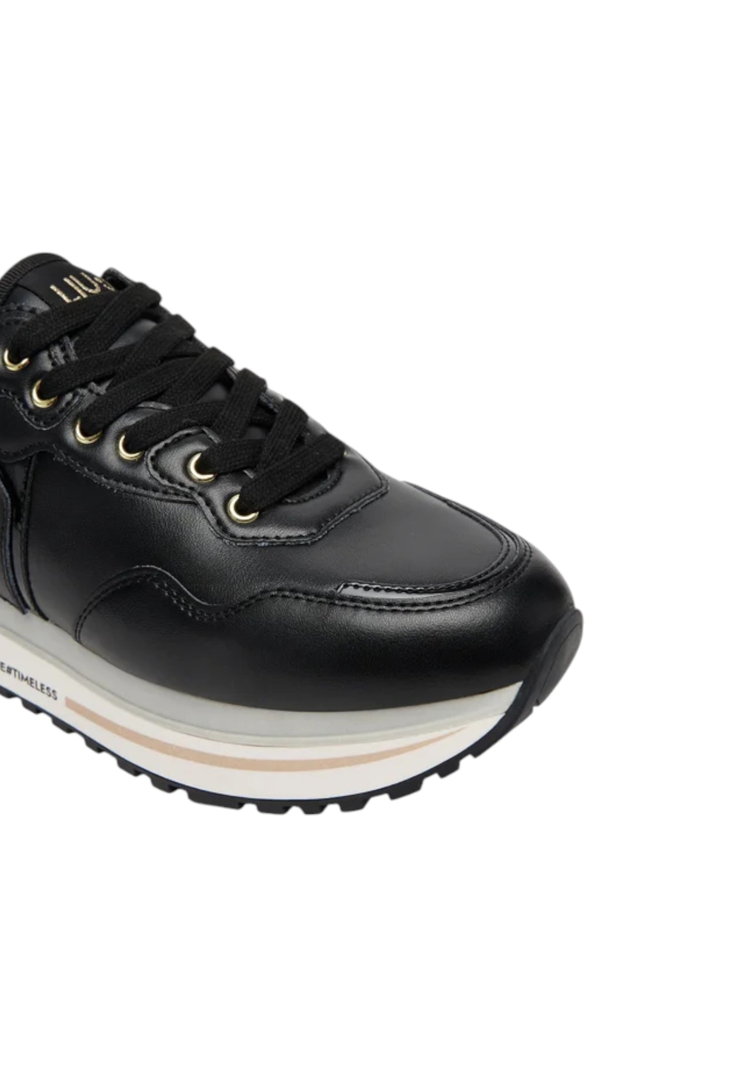 Sneakers Basse Donna Liu Jo Sneaker Calf Black Liu Jo Maxi Wonder 01 BF5009P0102