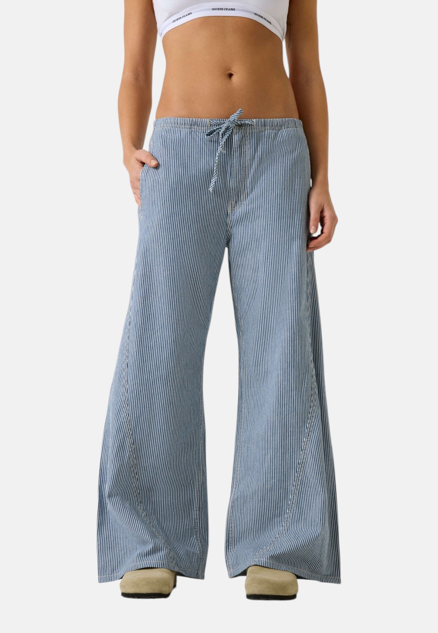 Jeans Wide Leg Donna Guess  Gj Jogger Twisted Extrawide W6GA2JD7881