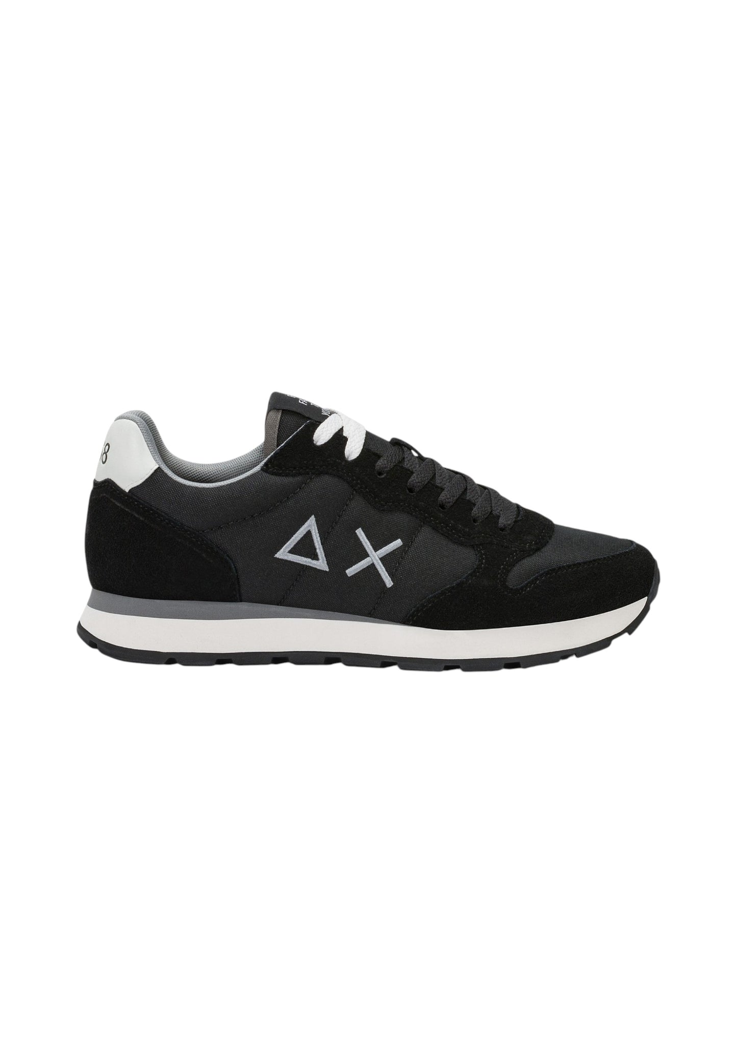 Sneakers Basse Uomo Sun68 Stile Running, Logo Ricamato, Nylon E Suede Tom Solid Z46101