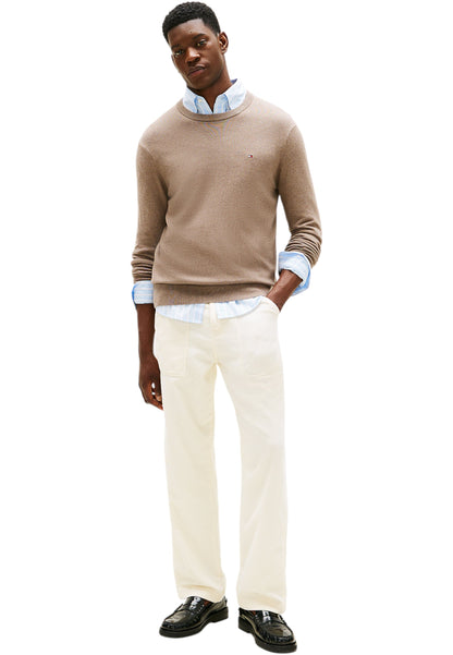 Maglione A Girocollo Uomo Tommy Hilfiger Organic Cotton Cashmere Pima MW0MW28046