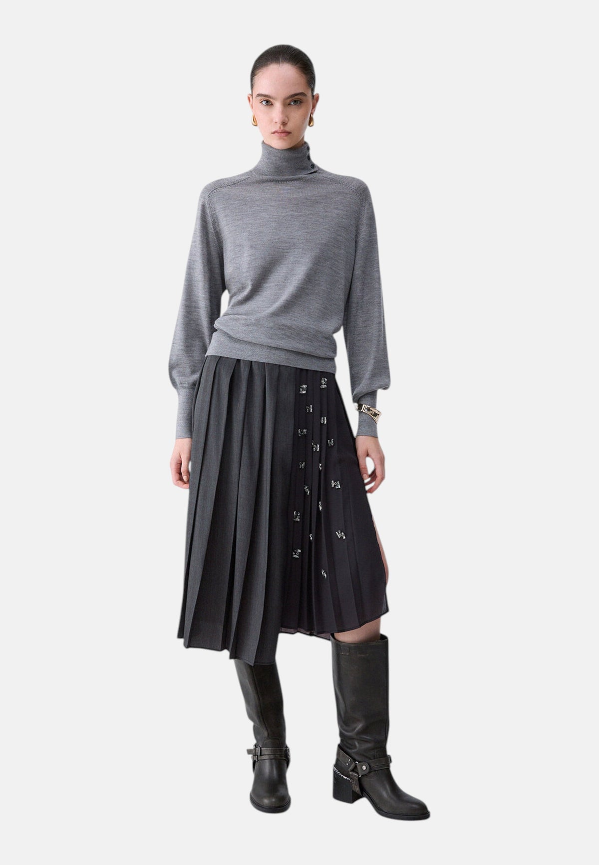 Maglia Collo Alto Donna Liu Jo Manche Raglan Con Bracciale  CF6039MA82O