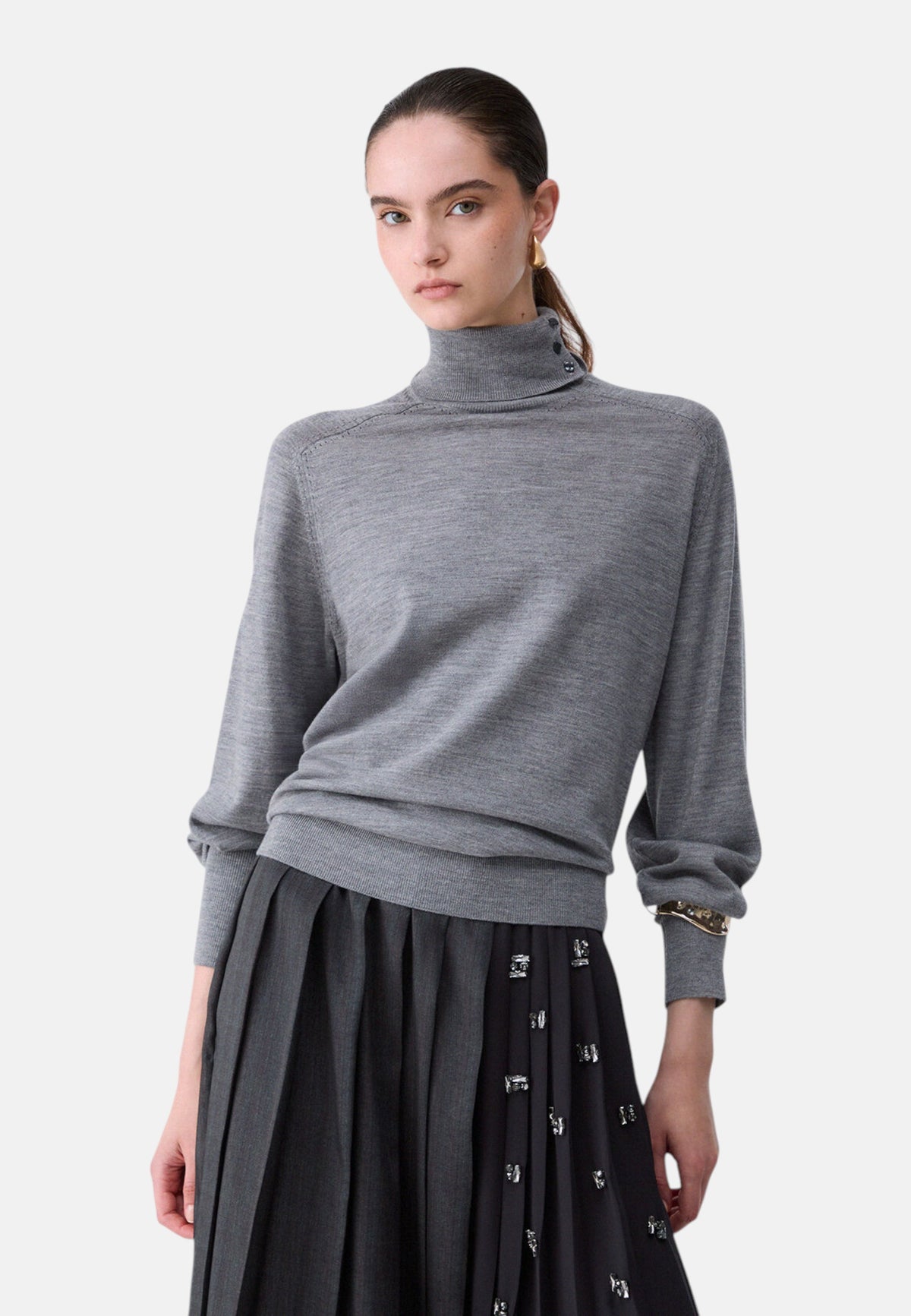 Maglia Collo Alto Donna Liu Jo Manche Raglan Con Bracciale  CF6039MA82O