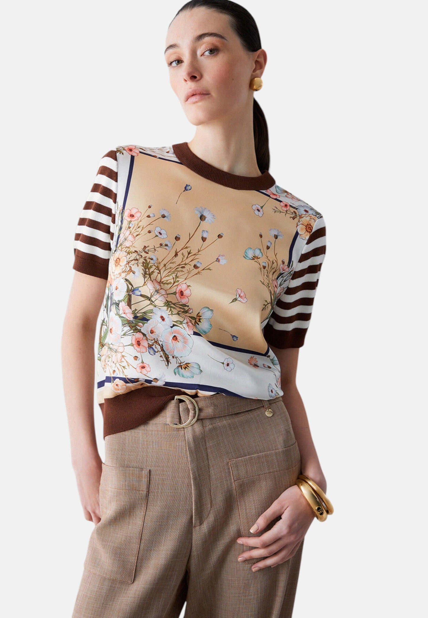 Top  Donna Liu Jo Con Inserti In Twill Eco Line WA6386MS49I