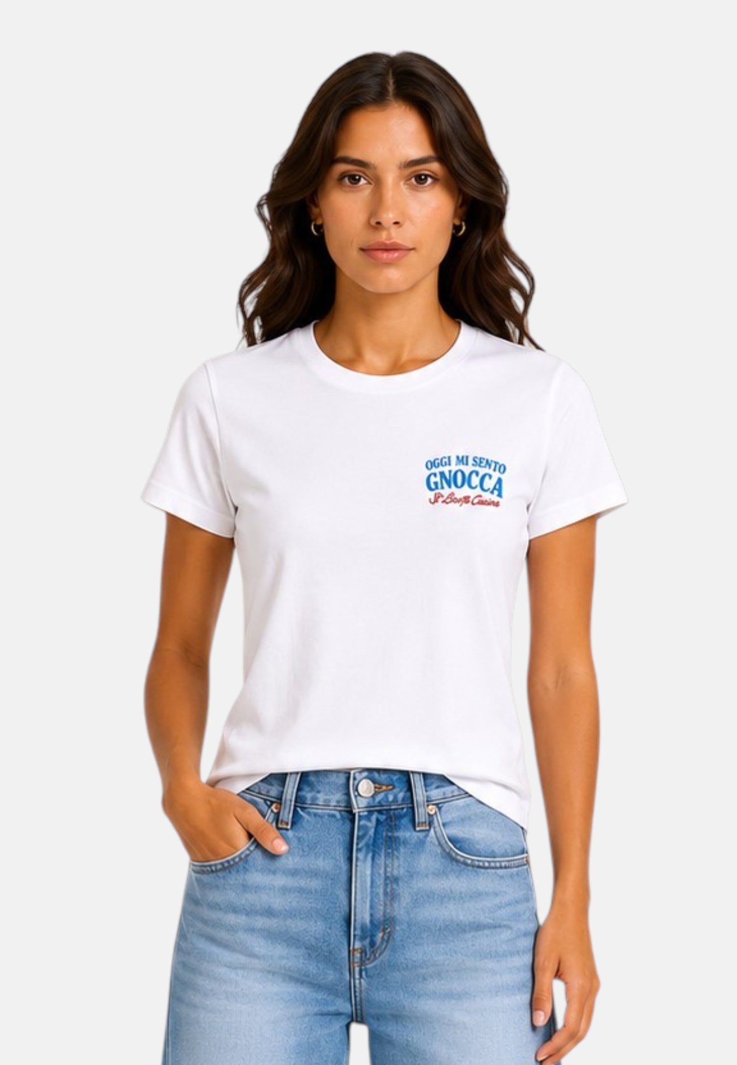 T-Shirt Manica Corta Donna Mc2 Saint Barth Sento Gnocca Emilie EMI0001