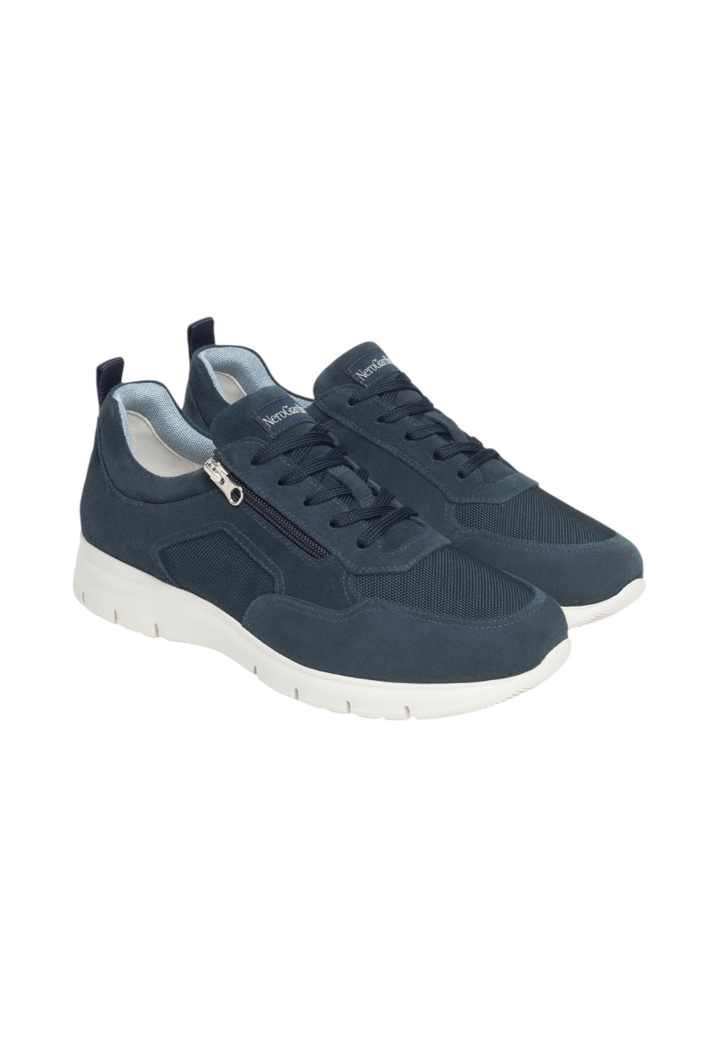 Sneakers Basse Uomo Nero Giardini Con Zip Laterale  E601091U