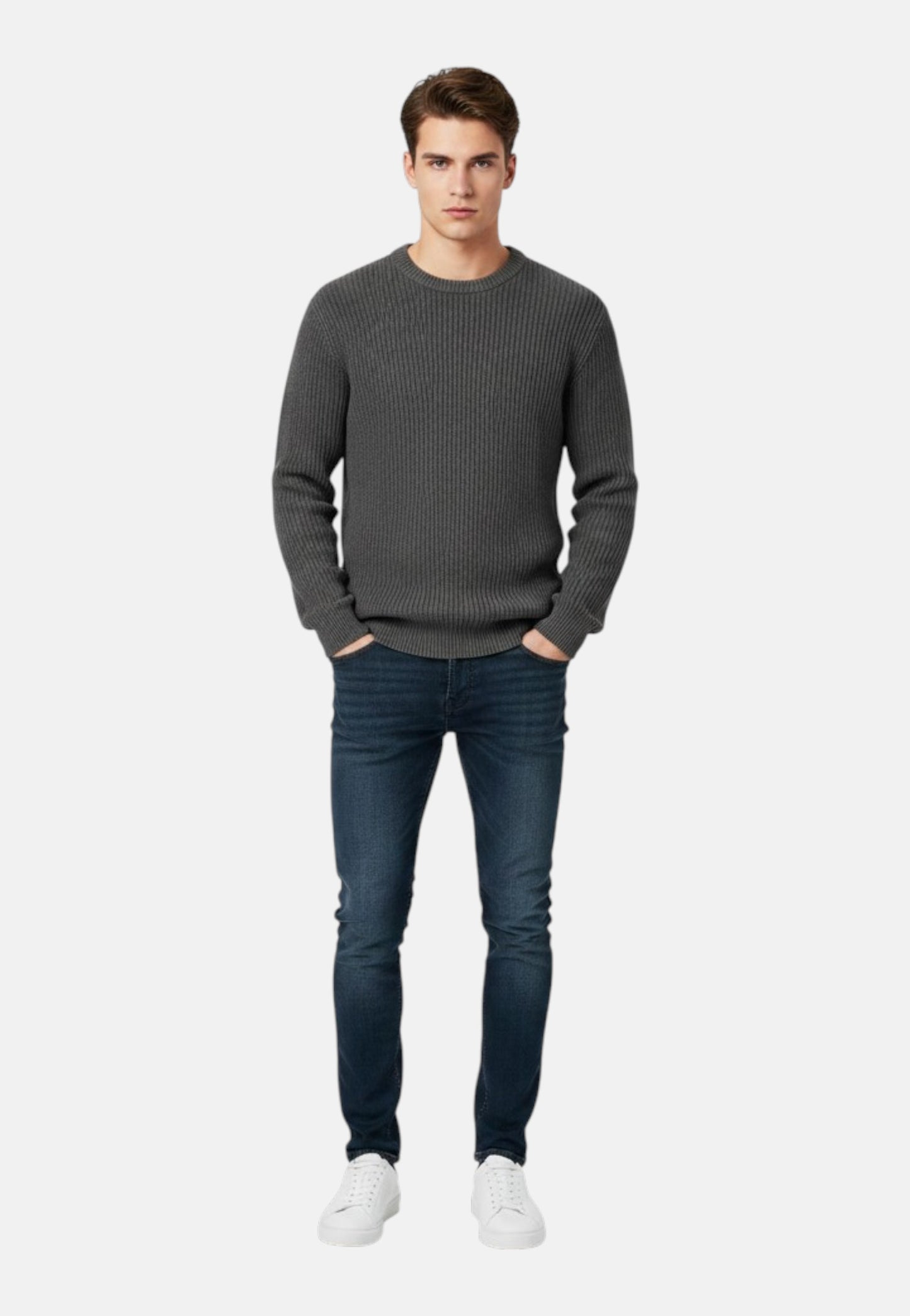 Maglione A Girocollo Uomo Guess English Rib Washed Manny M6YR20Z0925