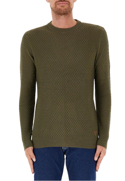 Maglione A Girocollo Uomo Guess  Davin Stitched M4YR05Z3FB1