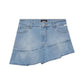 Gonna Corta Donna Gcds In Jeans Pleated Stone Washed