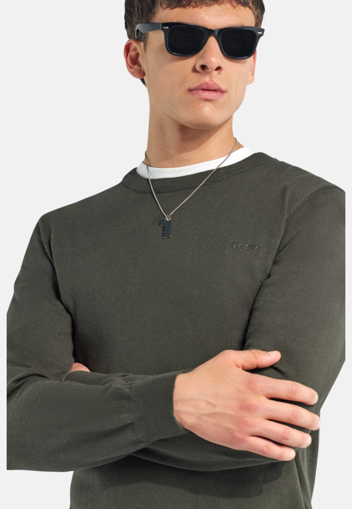 Maglia A Girocollo Uomo Gas Cotone Effetto Cashmere Arlo Round W. 563019432428