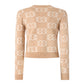 Maglia A Girocollo Donna Pinko Cropped Con Logo Allover Gypsies 106041A2YD