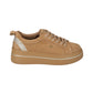 Sneakers Basse Donna Valleverde chiusura con lacci, inserto metallizzato sul tallone, suola alta, sottopiede in pelle  V35451