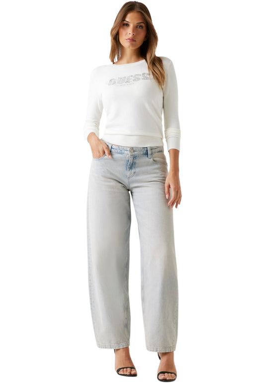 Maglione A Girocollo Donna Guess  Reyna Logo W5BR40Z2NQ2