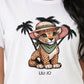 T-Shirt Manica Corta Donna Liu Jo Small Leopard Eco Line VA6170JS003