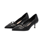 Decollete  Donna Liu Jo In Pelle Con Tacco Kitten E Cinturino Decorativo Deva 20 SF6011PX885