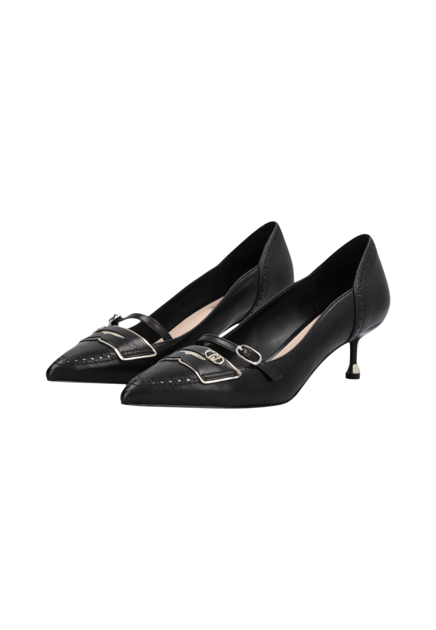 Decollete  Donna Liu Jo In Pelle Con Tacco Kitten E Cinturino Decorativo Deva 20 SF6011PX885